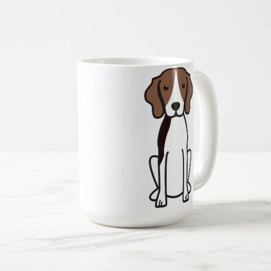Treeing Wanderercoonhound-HundeCartoon Kaffeetasse (VorderseiteRechts)