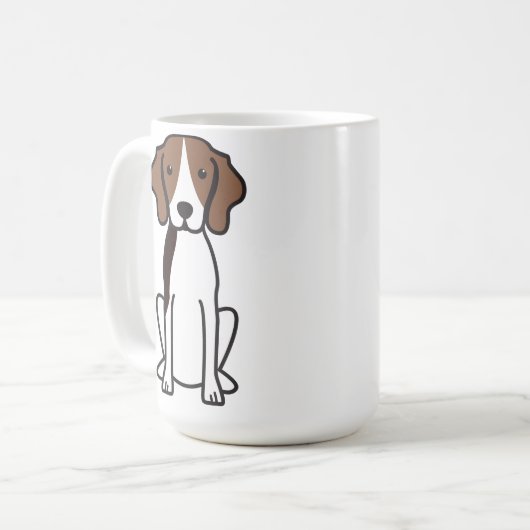 Treeing Wanderercoonhound-HundeCartoon Kaffeetasse (Vorderseite Links)