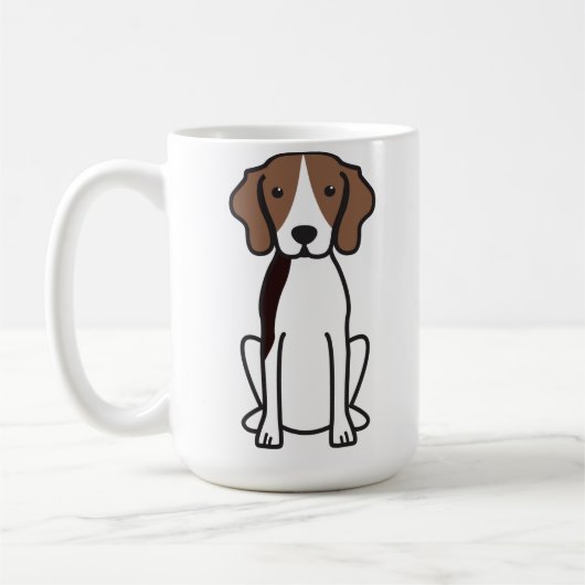 Treeing Wanderercoonhound-HundeCartoon Kaffeetasse (Links)