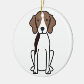 Treeing Wanderercoonhound-HundeCartoon Keramikornament (Links)