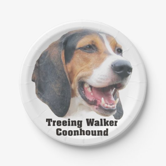 Treeing Wanderercoonhound-Pappteller Pappteller (Vorderseite)