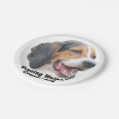 Treeing Wanderercoonhound-Pappteller Pappteller (Schrägansicht)