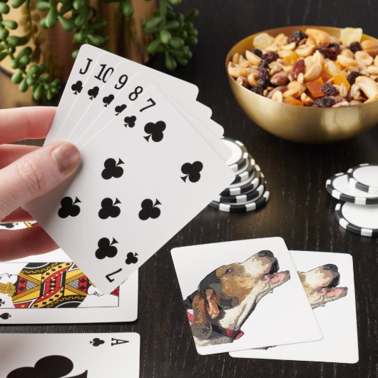 Treeing Wanderercoonhound-Spielkarten Spielkarten (In Situ)