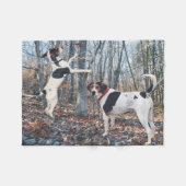 Treeing WandererCoonhound verfolgt Fleecedecke (Vorderseite (Horizontal))