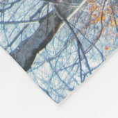 Treeing WandererCoonhound verfolgt Fleecedecke (Ecke)