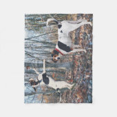 Treeing WandererCoonhound verfolgt Fleecedecke (Vorderseite)