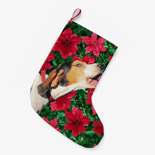Treeing Wanderercoonhound-WeihnachtsStrumpf Kleiner Weihnachtsstrumpf (Vorderansicht (hängend))