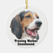 Treeing Wanderercoonhound-Weihnachtsverzierung Keramikornament (Vorne)