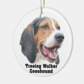 Treeing Wanderercoonhound-Weihnachtsverzierung Keramikornament (Links)