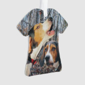 Treeing Wanderercoonhound-Weihnachtsverzierung Ornament (Vorderseite)