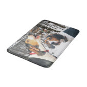 Treeing WandererCoonhoundsnowy-Holz Badematte (Schrägansicht)