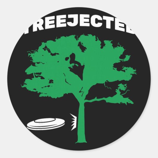 Treejected Disc Golf Fliegende Scheibe Runder Aufkleber (Vorderseite)