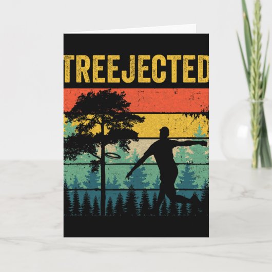 Treejected Lustige Disc Golf Scheiben Treffen Dumm Karte (Vorderseite)