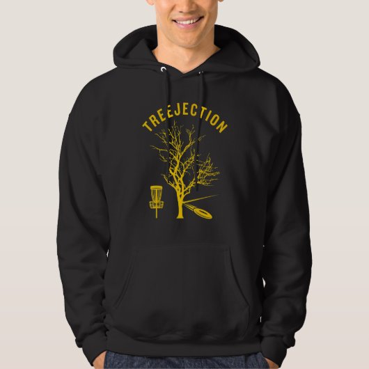 Treejection Dummer Baum - Lustiges Disc-Golf-Gesch Hoodie (Vorderseite)