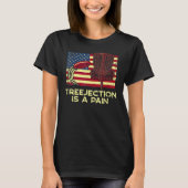 Treejection Is A Pain Funny Disc Golf Humor Golfer T-Shirt (Vorderseite)