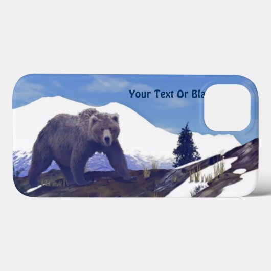 Treeline Grizzly Case-Mate iPhone Hülle (Rückseite (Horizontal))