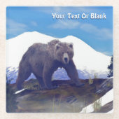 Treeline Grizzly Glasuntersetzer (Vorderseite)