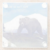 Treeline Grizzly Glasuntersetzer (Rückseite)