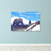 Treeline Grizzly Leinwanddruck (Insitu (Holzboden))