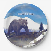 Treeline Grizzly Pappteller (Vorderseite)