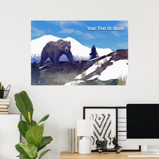 Treeline Grizzly Poster (Heimbüro)