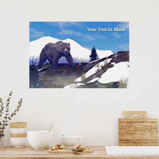 Treeline Grizzly Poster (Küche)