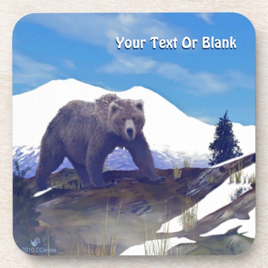 Treeline Grizzly Untersetzer (Vorderseite)