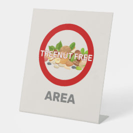 Treenut Free Area Customized Food Allergy Alert Sockelschild