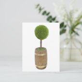TreePlantedRainBarrel050811 Postkarte (Stehend Vorderseite)
