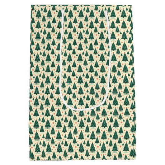 Trees and Snowflakes Mittlere Geschenktüte (Rückseite)