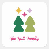 Trees and Twinkles Multi-Color Sticker (Vorderseite)