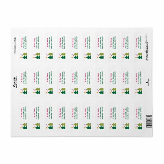 Trees and Twinkles Return Address Label (Vorne)