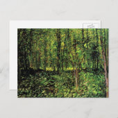Trees and Undergrowth by Vincent van Gogh Postkarte (Vorne/Hinten)