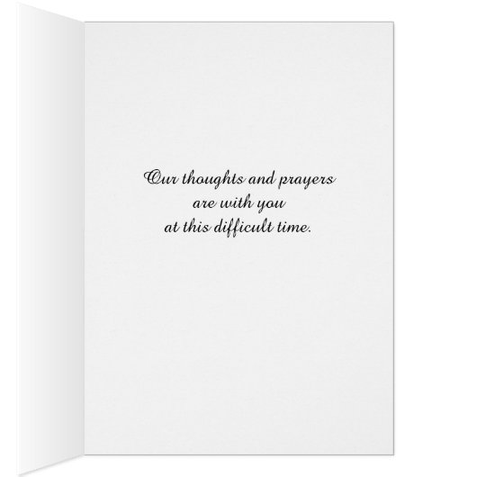Trees Aspen Black and White Sympathy Card (Innen (Rechts))