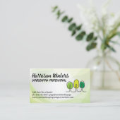 Trees Doodles Logo | Landflucht Visitenkarte (Stehend Vorderseite)