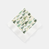 Trees Gold Glitzer Weihnachtsbuch Napkin Party Serviette (Ecke)