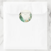 Trees Gold Mint Glam Emerald Green Quinceanera Runder Aufkleber (Tasche)