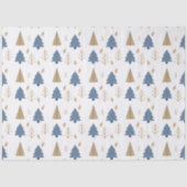 Trees in Blue and Gold Seidenpapier (Vorderseite)