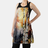 Trees in the Forest Birch with sunlight Schürze (InSitu)