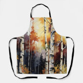 Trees in the Forest Birch with sunlight Schürze (Vorderseite)