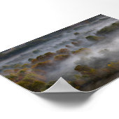 Trees in the morning mist poster (Ecke)