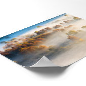 Trees in the morning mist poster (Ecke)