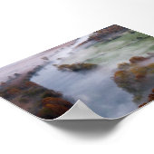Trees in the morning mist poster (Ecke)
