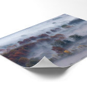 Trees in the morning mist poster (Ecke)