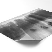 Trees in the morning mist poster (Ecke)