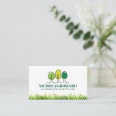 Trees-Logo | Gras Visitenkarte (Stehend Vorderseite)