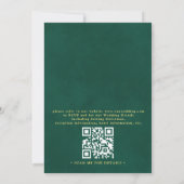 Trees Palm Coastal Drift Beach QR Code Wedding Einladung (Rückseite)