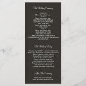 Trees Path String Lights Hochzeitsprogramme Programm (Rückseite)