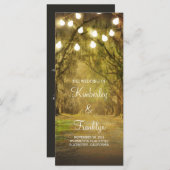 Trees Path String Lights Hochzeitsprogramme Programm (Vorne/Hinten)