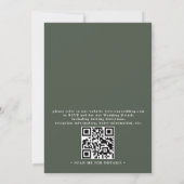 Trees Pine Rustic Forest Elegant QR Code Wedding Einladung (Rückseite)